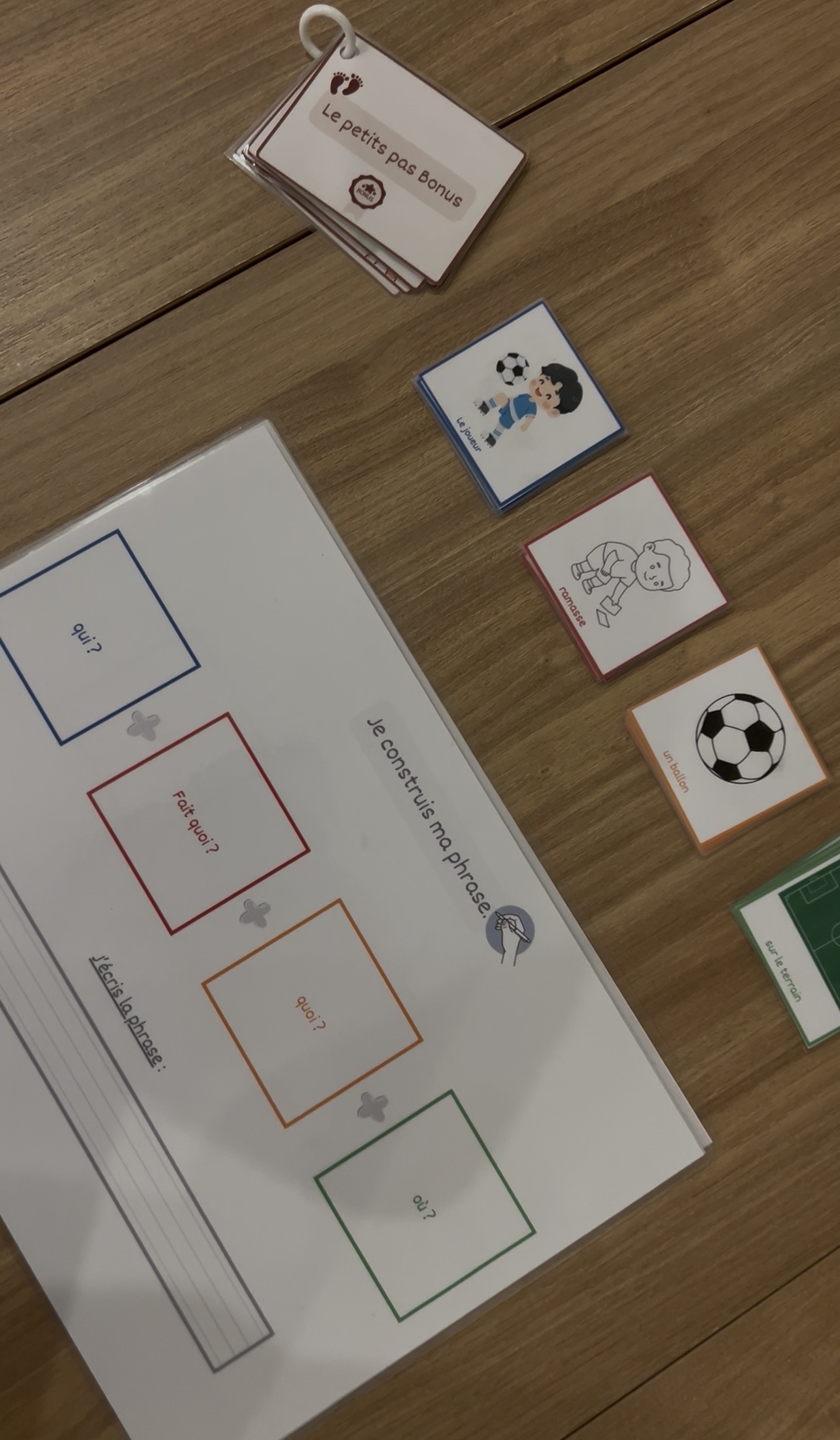 Aperçu : Je construis ma phrase